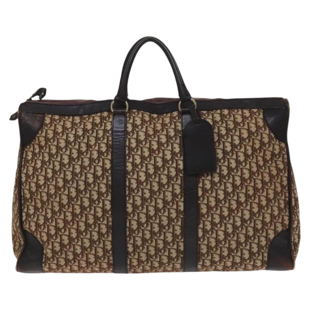 Christian Dior Trotter Canvas Boston Bag Brown Auth 115046 - Picture 2 of 16